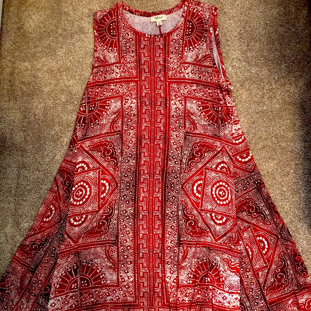 red and white Style & Co dress
